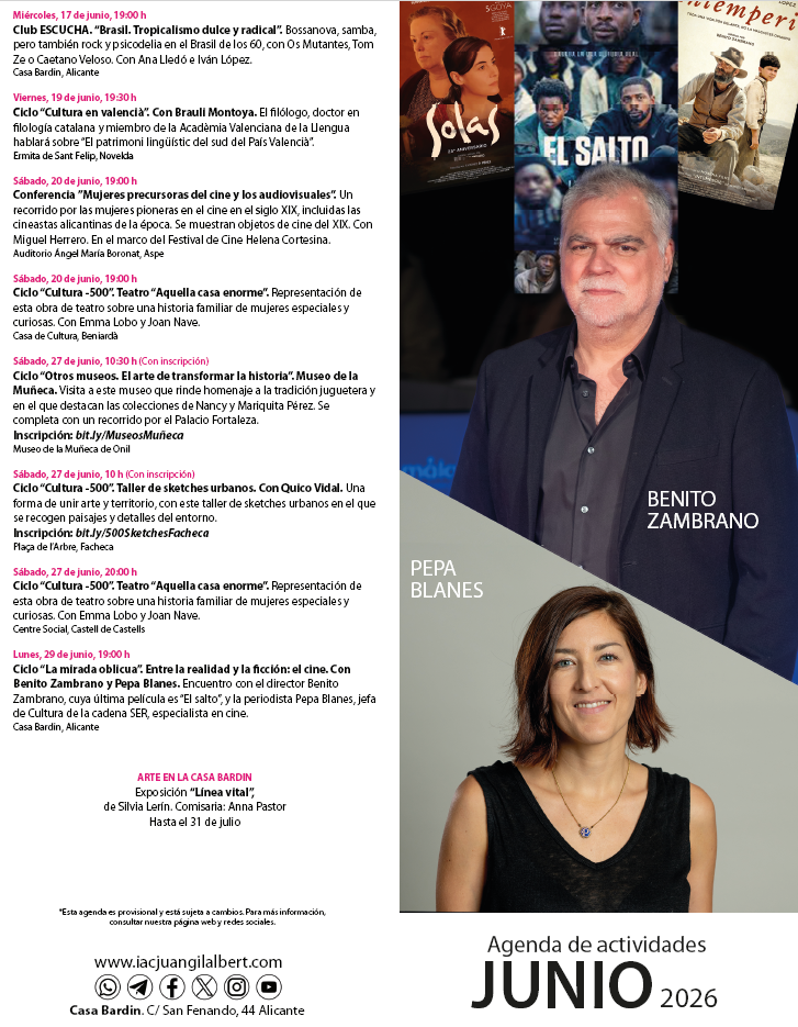 Agenda de Actividades Instituto Juan Gil Albert